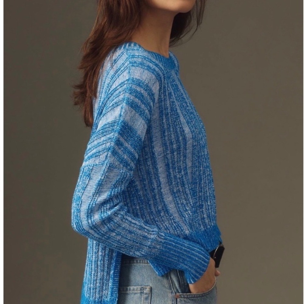 Anthropologie Pilcro High Low Soft Textured Marled Sweater Pullover NWT Size M